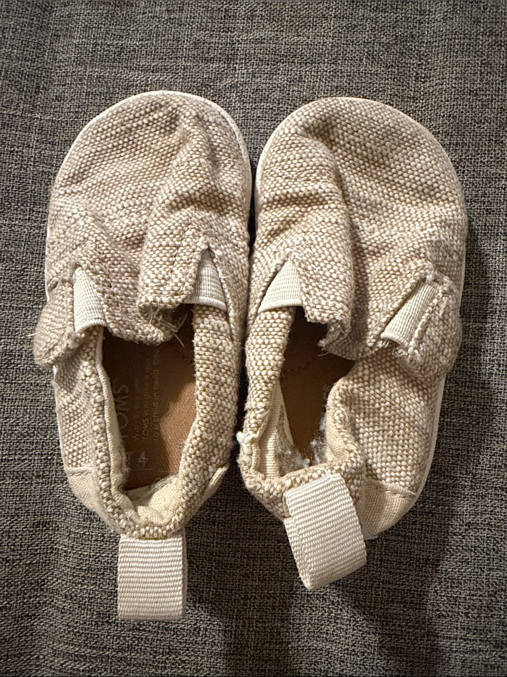 Kids Beige Canvas Toms